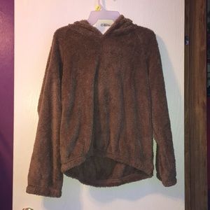 Brown Hoodie With Bear Ears